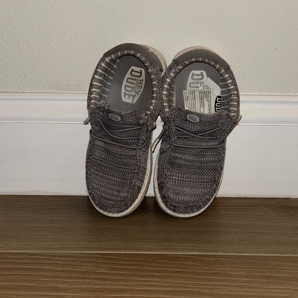 Hey Dude Kids' Charcoal Knit Sneakers